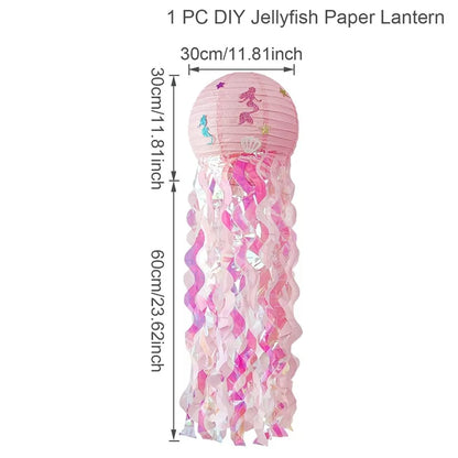 Mermaid-themed Kids Birthday Party Decorations and Tableware Set