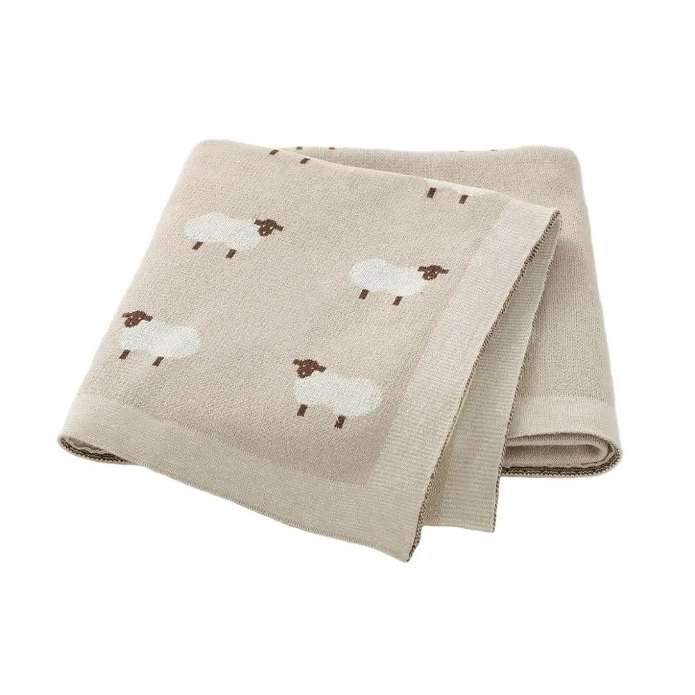 Cartoon Print Soft Cotton Fabric Baby Blankets childrensterritory