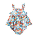 Baby Girls Floral Sleeveless Tops + Shorts Clothing Set childrensterritory