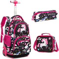 Kids 16-inch Rolling Luggage Bags School Backpack Set childrensterritory