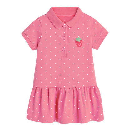 Little Girls Stylish Printed Elegant Summer Dresses childrensterritory