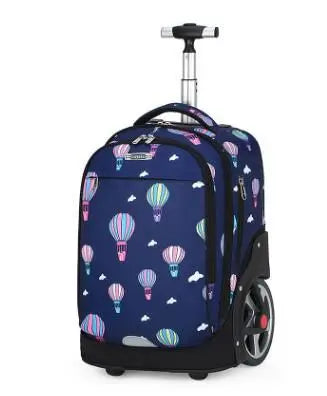 Waterproof Printed Wheeled Backpack For Kids/Adults