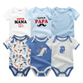 6Pcs/Lot Cartoon Design Soft Cotton Baby Rompers childrensterritory