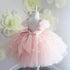 Satin Bow & Pearls Beading Puffy Pageant Dresses for Kids Girls childrensterritory