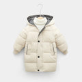 Kids Solid Color Pattern Hooded Down Cotton Jackets/Parkas childrensterritory