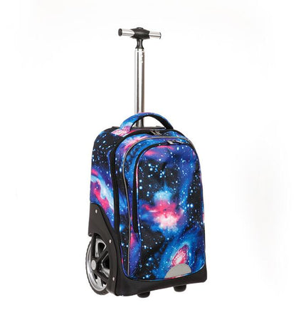Kids Cartoon Print 19-Inch School Trolley Backpack Travel Bag childrensterritory