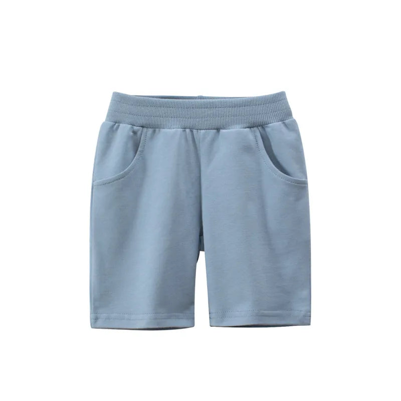 Solid Color Kids Boys Casual Cotton Shorts Pants