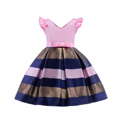 Kids Girls Striped Party Dresses/Princess Costume childrensterritory