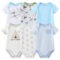 6Pcs/Lot Cartoon Design Soft Cotton Baby Rompers childrensterritory