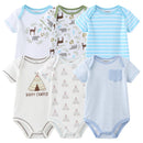 6Pcs/Lot Cartoon Design Soft Cotton Baby Rompers childrensterritory