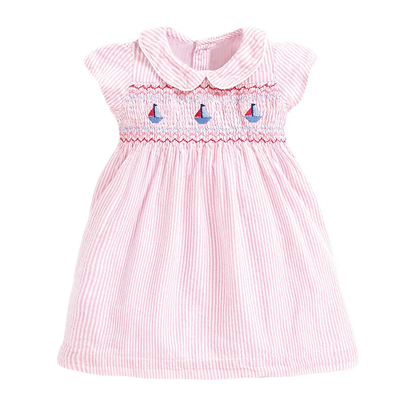 Kids Girls Cute Print Summer Casual Cotton Dresses childrensterritory