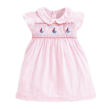 Kids Girls Cute Print Summer Casual Cotton Dresses childrensterritory