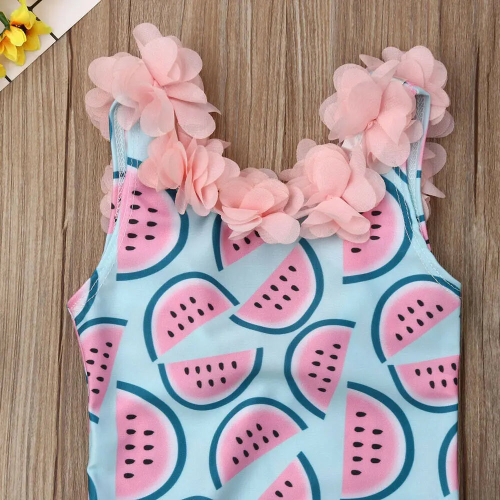 Baby/Kids Girls Watermelon Print Swimwear