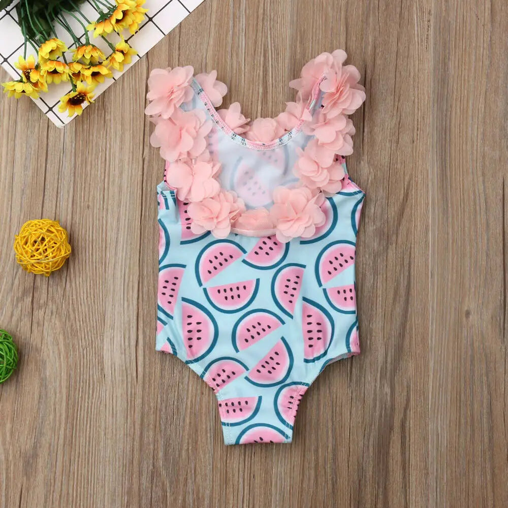 Baby/Kids Girls Watermelon Print Swimwear