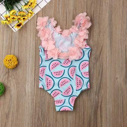 Baby/Kids Girls Watermelon Print Swimwear