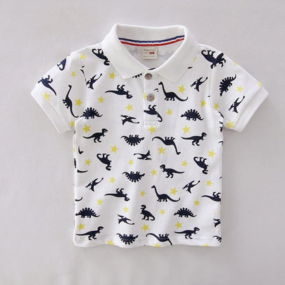 High Quality Printed Polo Cotton T-Shirts for Toddler Boys childrensterritory