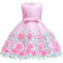 Sleeveless Bow Lace Design Girls Party Dresses childrensterritory