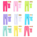Kids Girls Candy Color Soft Elastic Cotton Leggings/Trousers childrensterritory