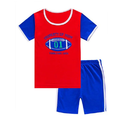 Kids Boys Cartoon Letter Design T-Shirt and Pant Suit childrensterritory
