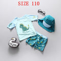 Baby/Kids Boys Dinosaur Print 3Pcs Swimsuit | Beachwear childrensterritory