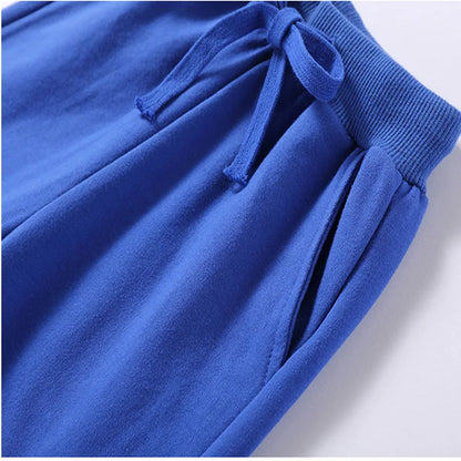 Warm Solid Pattern Casual Cotton Sports Pants for Kids childrensterritory