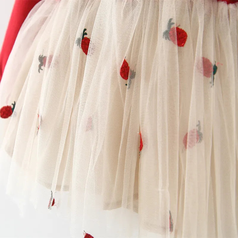 Baby Girl First Birthday Red Princess Dress childrensterritory