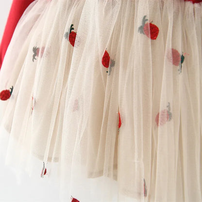 Baby Girl First Birthday Red Princess Dress childrensterritory