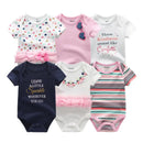 6Pcs/Lot Cartoon Design Soft Cotton Baby Rompers childrensterritory
