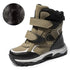 Boys Classic Style Hooks And Loops Leather Snow Boots childrensterritory