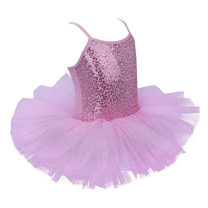 Kids Girls Sequin Tulle Ballet Dresses childrensterritory