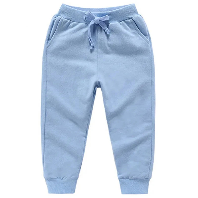 Warm Solid Pattern Casual Cotton Sports Pants for Kids childrensterritory
