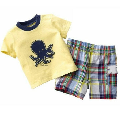 Kids Boys Cartoon Letter Design T-Shirt and Pant Suit childrensterritory
