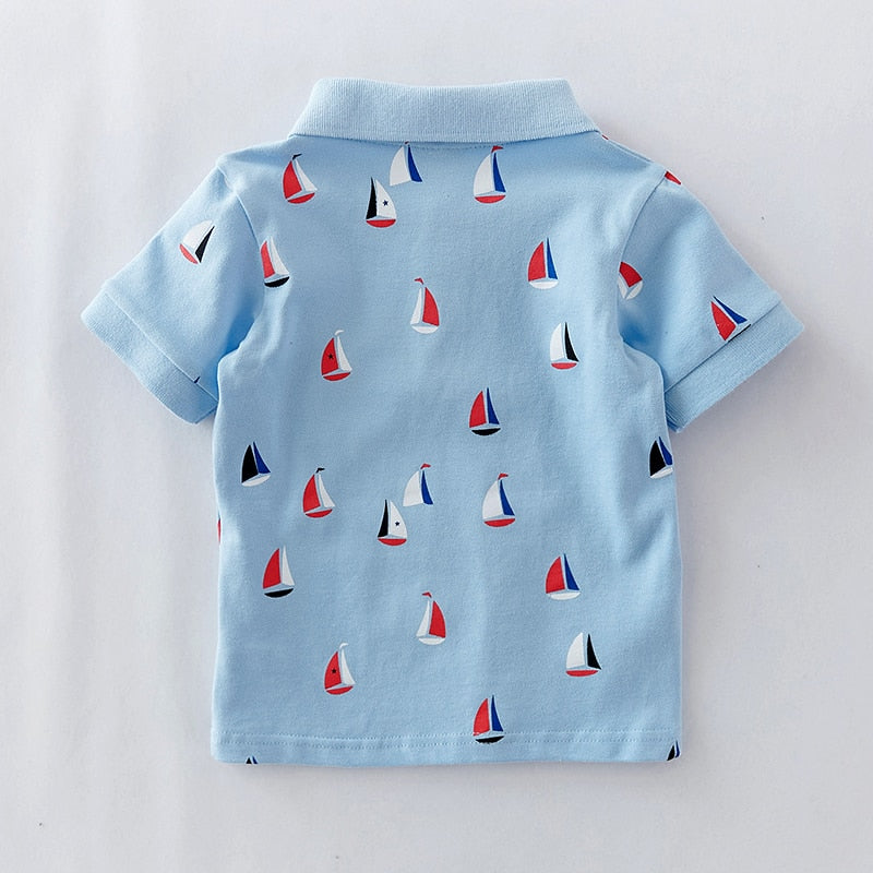High Quality Printed Polo Cotton T-Shirts for Toddler Boys childrensterritory