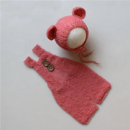 Newborn Photography Props/Crochet Hat Pants Outfits