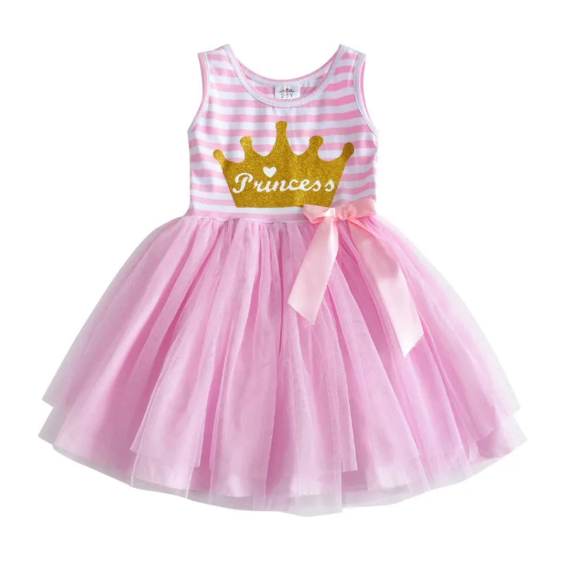 Kids Girls Unicorn Embroidery Birthday Tutu Dresses childrensterritory