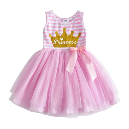 Kids Girls Unicorn Embroidery Birthday Tutu Dresses childrensterritory