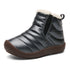 Kids Girls Boys Plush Leather Waterproof Warm Snow Boots childrensterritory