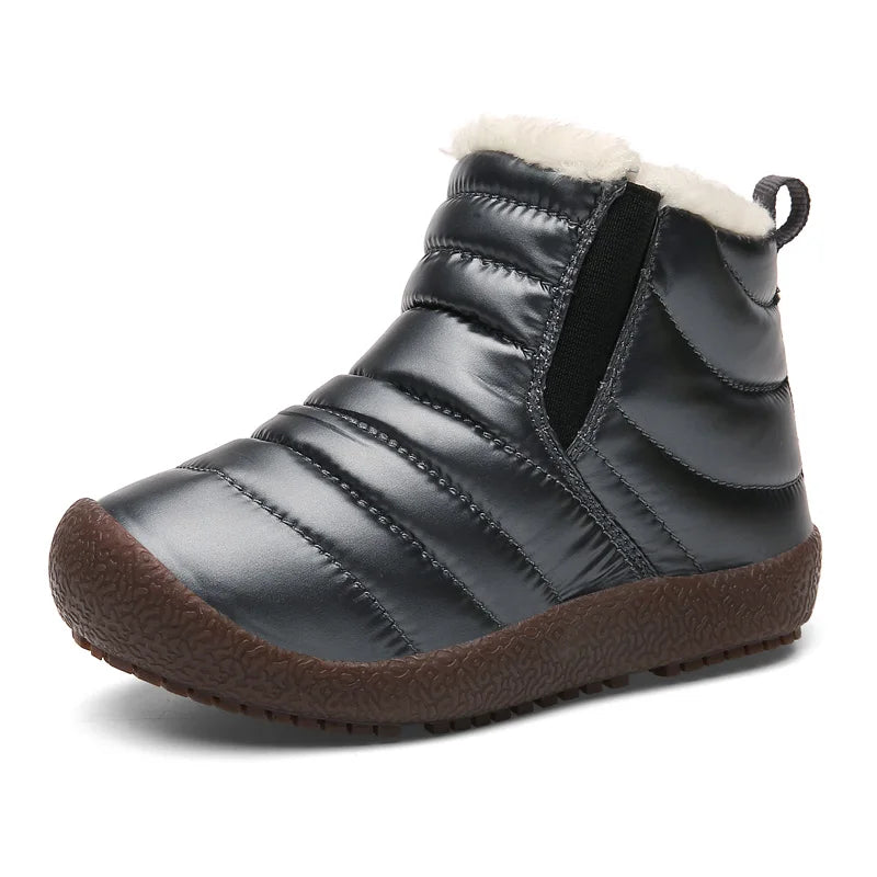 Warm Plush Leather Winter Snow Boots for KIds childrensterritory