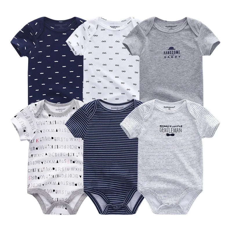 6Pcs/Lot Cartoon Design Soft Cotton Baby Rompers childrensterritory