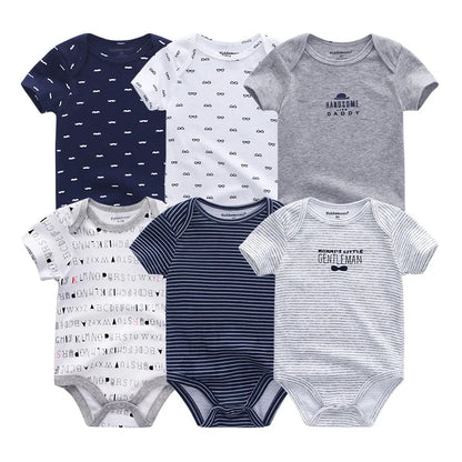 6Pcs/Lot Cartoon Design Soft Cotton Baby Rompers childrensterritory