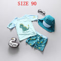 Baby/Kids Boys Dinosaur Print 3Pcs Swimsuit | Beachwear childrensterritory
