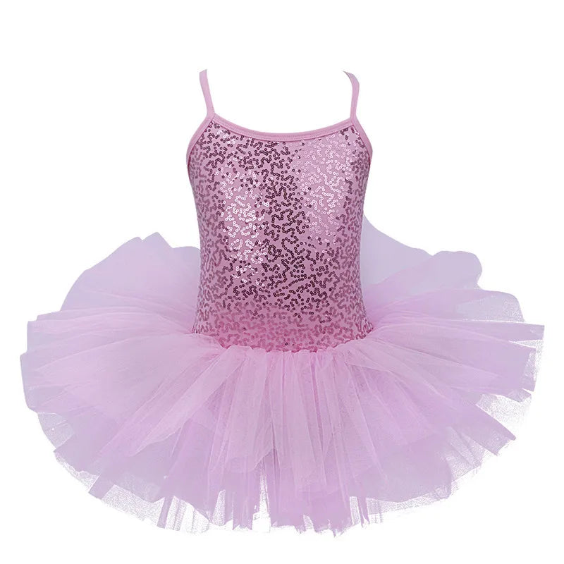 Kids Girls Sequin Tulle Ballet Dresses childrensterritory