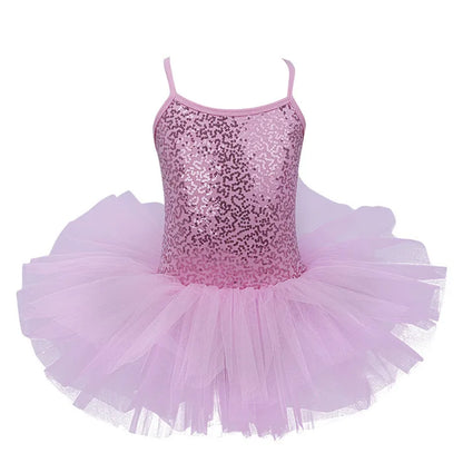 Kids Girls Sequin Tulle Ballet Dresses childrensterritory