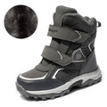 Boys Classic Style Hooks And Loops Leather Snow Boots childrensterritory