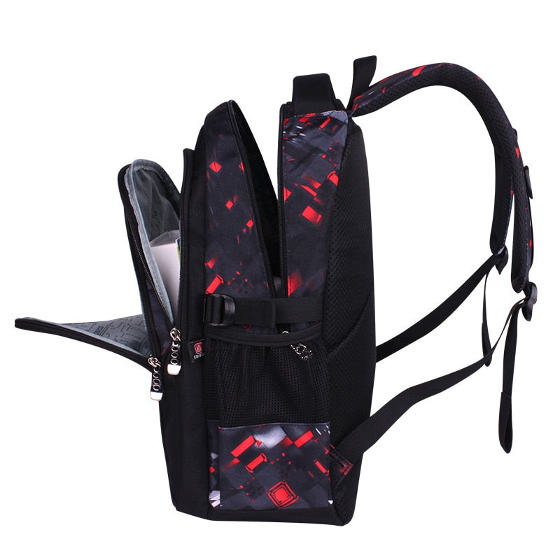 3D Football Print Kids Anime School Backpack Travel Bag childrensterritory