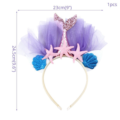 Mermaid Tail Party Headband Photo Props for Girls childrensterritory