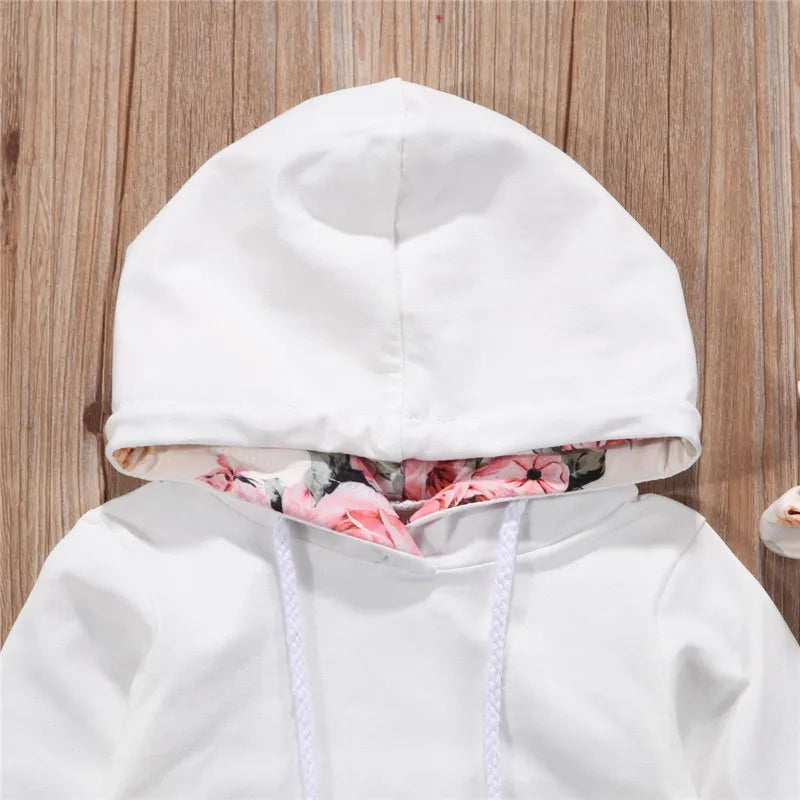 Lovely Sweat Shirt Hoodies+Pants Set for Baby Girls