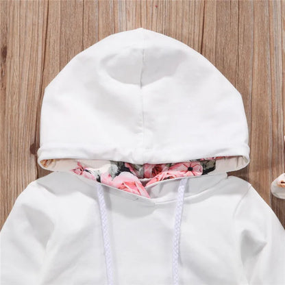 Lovely Sweat Shirt Hoodies+Pants Set for Baby Girls
