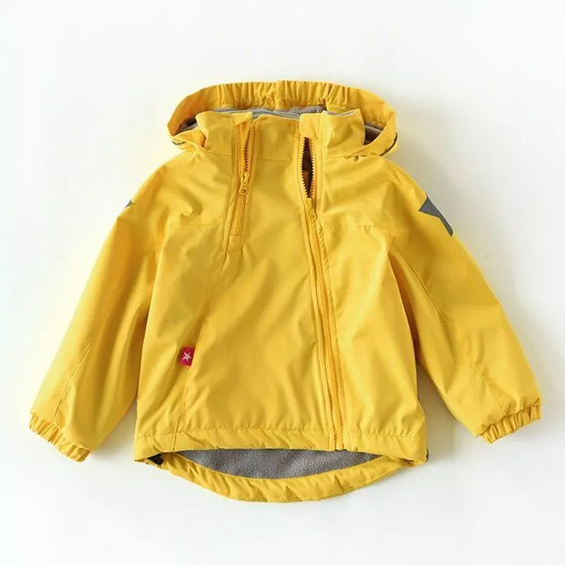Double-Deck Windproof Inner Polar Fleece Kids Jacket childrensterritory