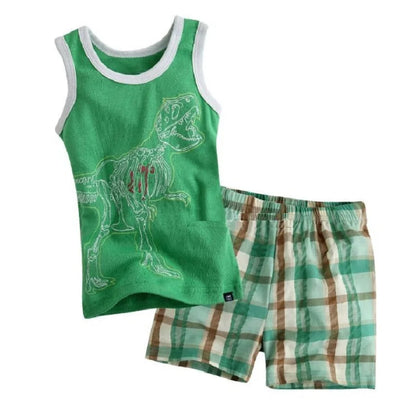 Kids Boys Cartoon Letter Design T-Shirt and Pant Suit childrensterritory